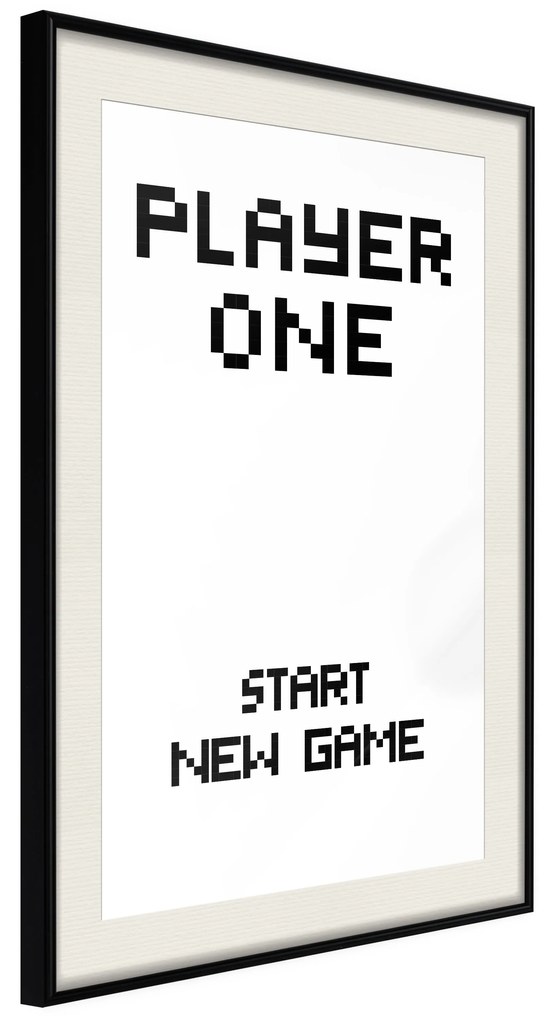 Artgeist Plagát - Start New Game [Poster] Veľkosť: 20x30, Verzia: Čierny rám s passe-partout