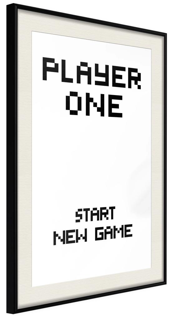 Artgeist Plagát - Start New Game [Poster] Veľkosť: 40x60, Verzia: Zlatý rám s passe-partout