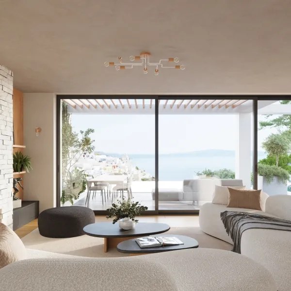 Sollux SL.1664 - Nástenná lampa TIMBO 1xE27/15W/230V biela/béžová/buk