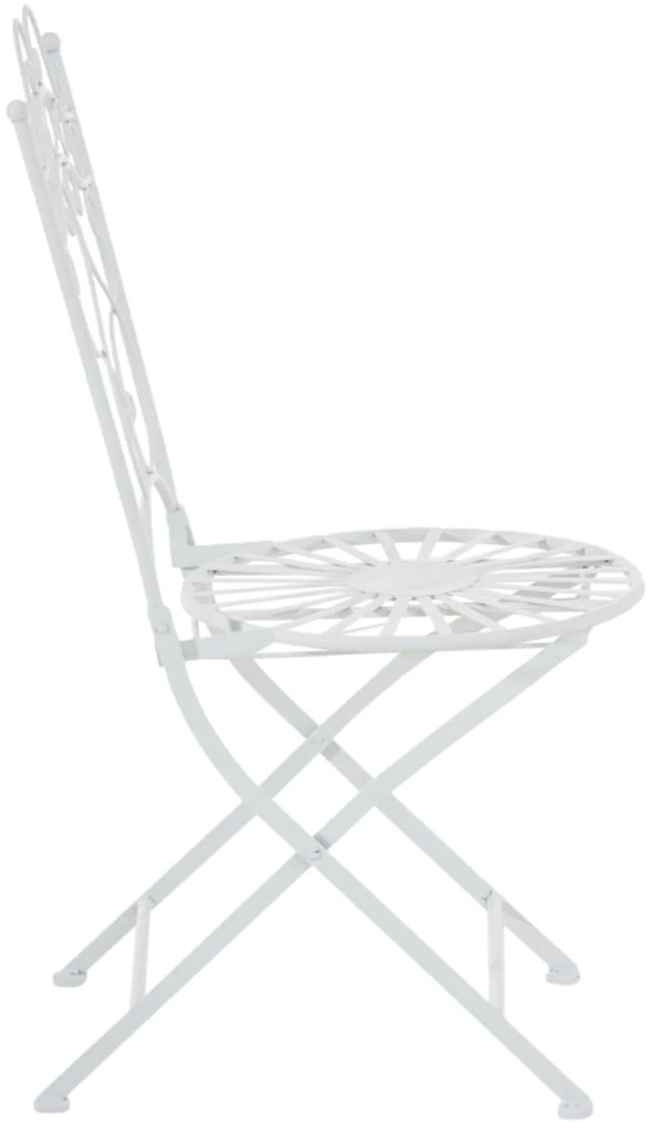 Kovová stolička skladacia Indra (SET 2 ks) - Biela