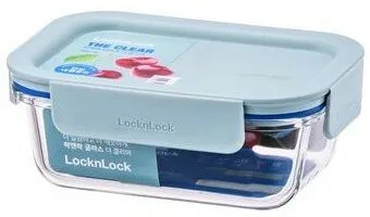 LOCKnLOCK Dóza sklenená obdĺžniková CLEAR, 380 ml, mint, 380 ml