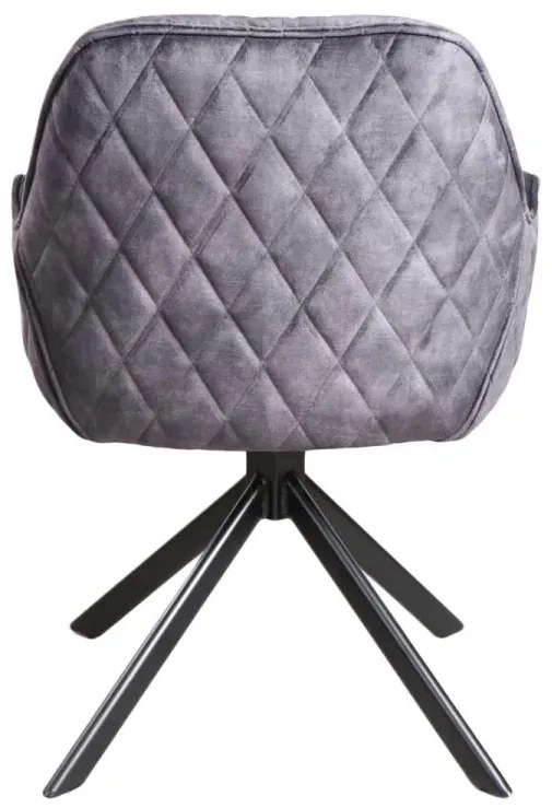 furniture-nabytek.cz - Sada 2 masivních židlí Carlton, šedá, materiál látka / kov, lakované