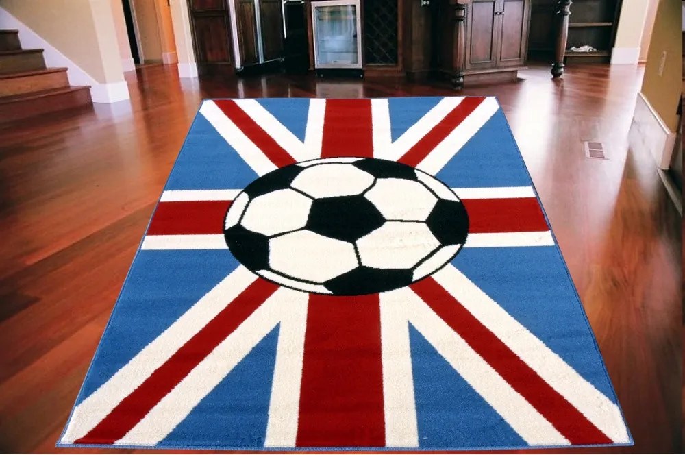 Kusový koberec PP Futbal modrý, Velikosti 80x150cm