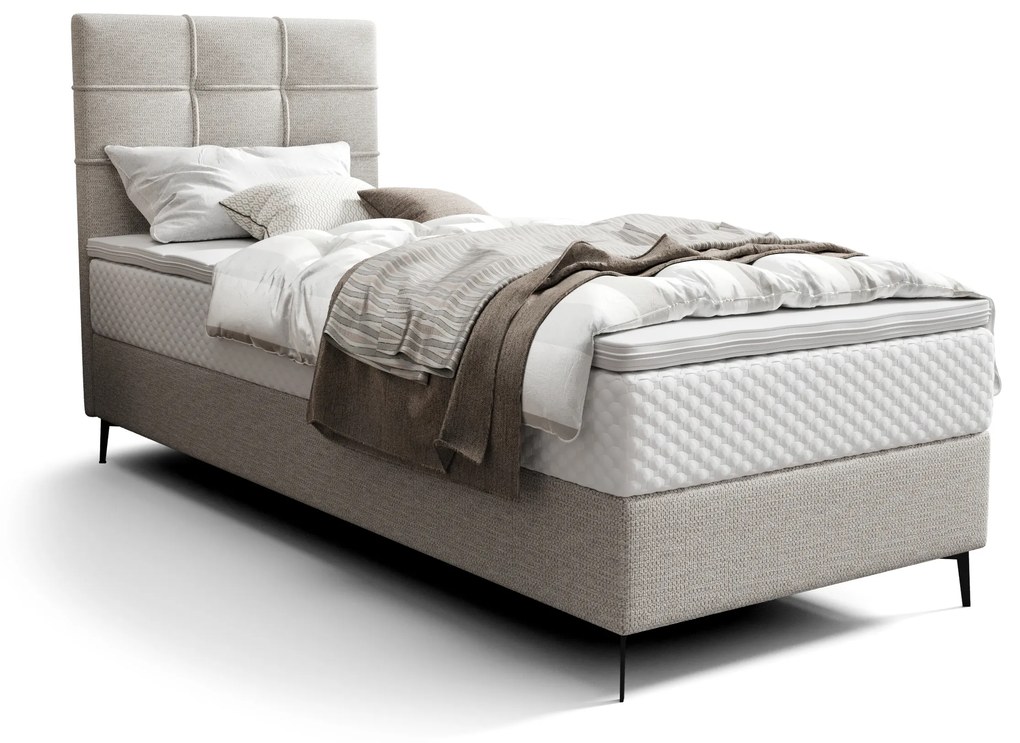 Jednolôžková posteľ 80 cm Infernus Bonell (svetlosivá) (s roštom, bez úl. priestoru). Vlastná spoľahlivá doprava až k Vám domov. 1082257