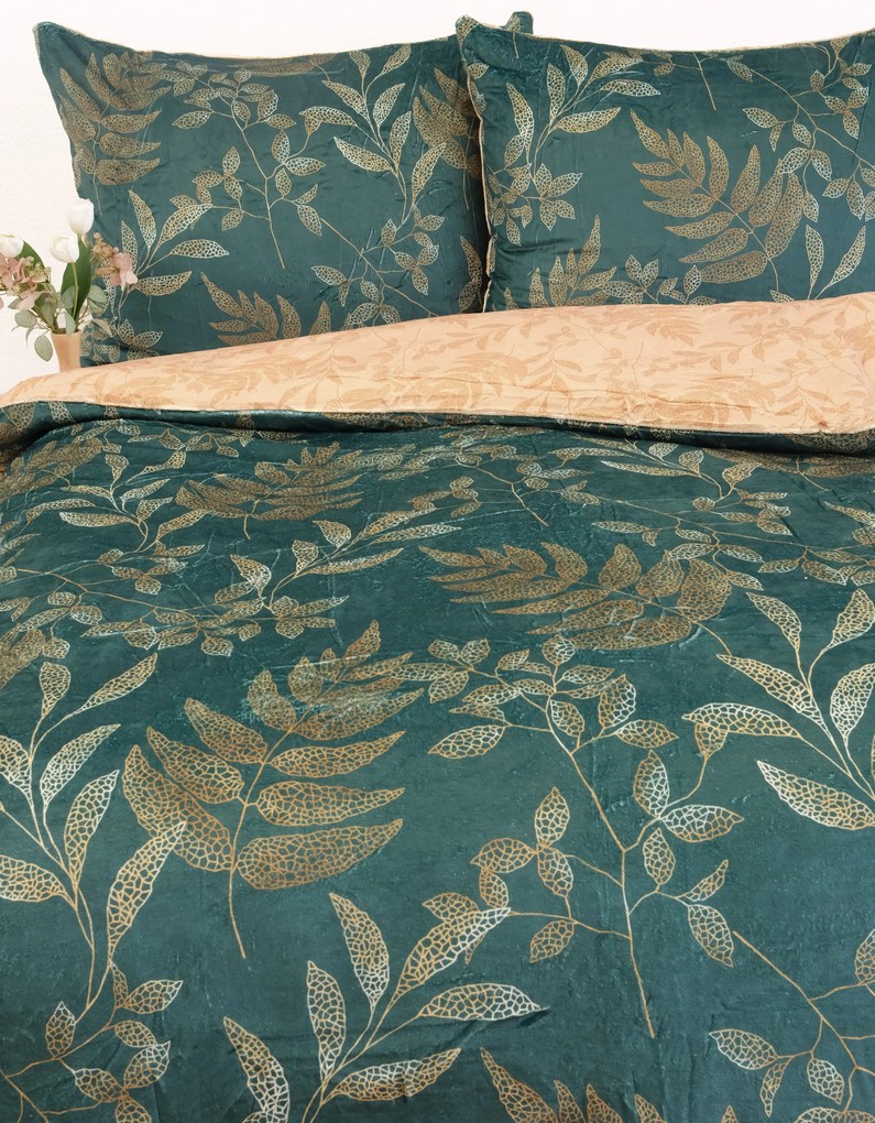 Francúzske obliečky mikroplyš Digital – Gabriela tmavo zelená