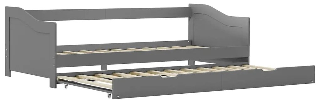 vidaXL Rám rozkladacej pohovky sivý 90x200 cm borovicové drevo