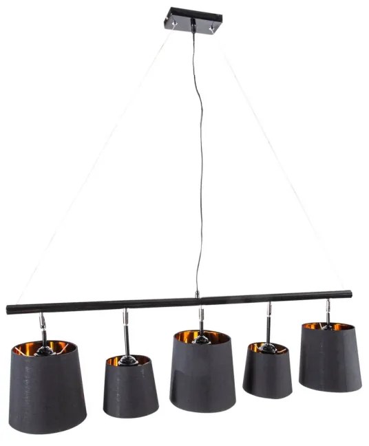 Závesné svietidlo Shadow 100 cm čierna - zlatá