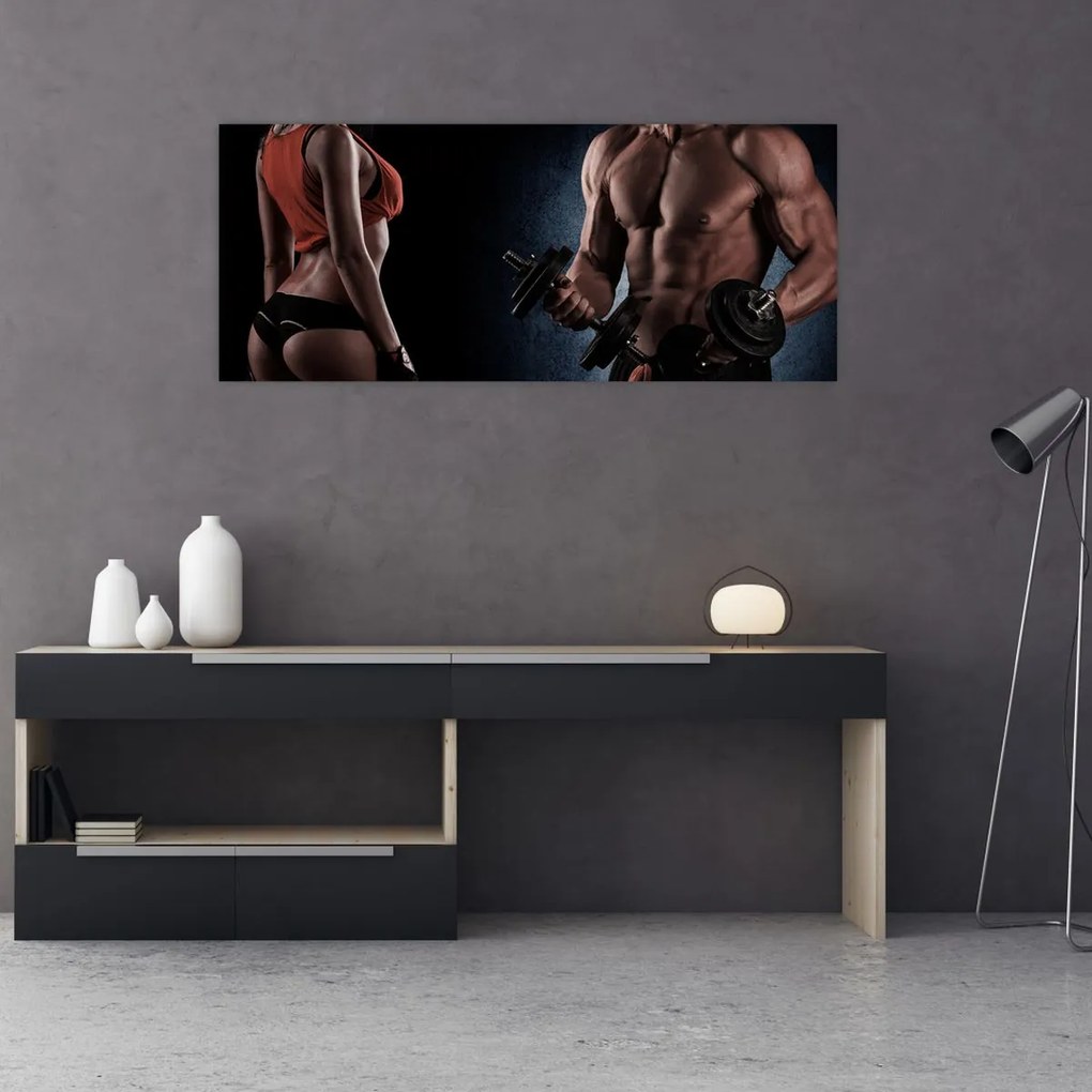 Obraz - Fitness (120x50 cm)