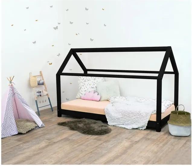 Čierna detská posteľ bez bočníc zo smrekového dreva Benlemi Tery, 90 × 160 cm