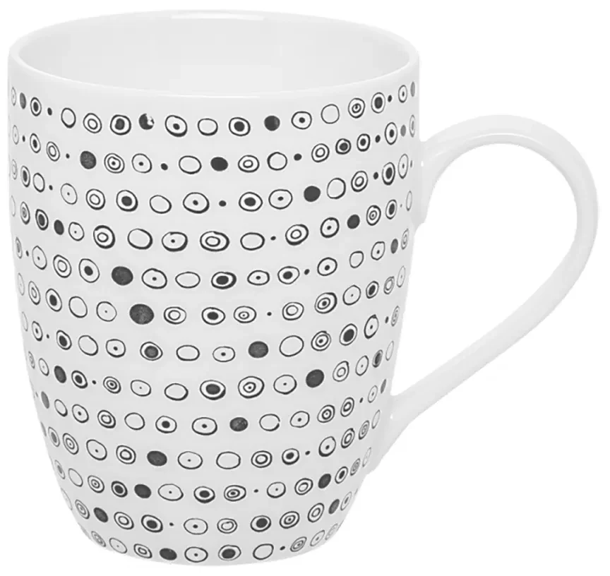 Šálka na mlieko, čaj alebo cappuccino 320 ml set 3 ks - Basic Dots - 490822