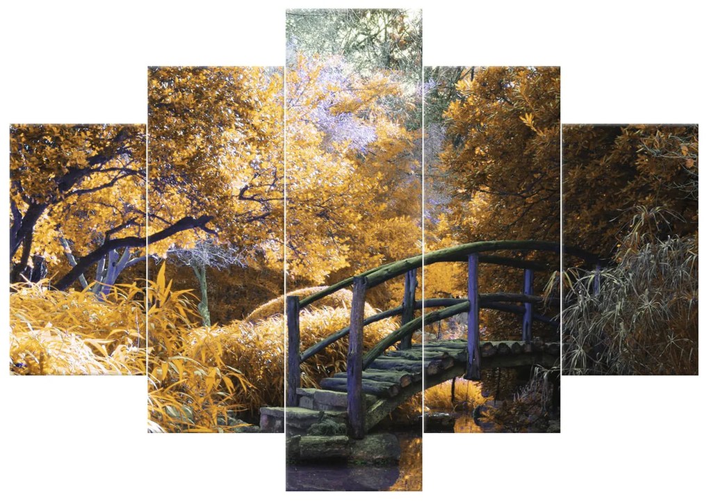 Gario Obraz na plátne Zlatá Japonská záhrada Veľkosť: 100 x 75 cm
