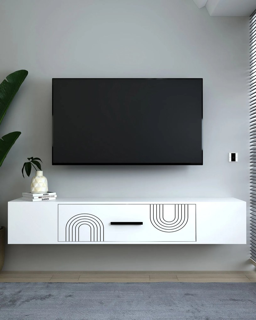 TV stolík/skrinka Kondor B (biela). Akcia -16%. Vlastná spoľahlivá doprava až k Vám domov. 1127730