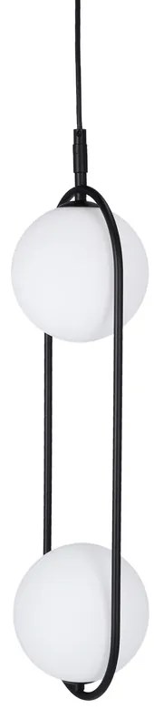 Candellux Čierny závesný luster Cordel pre žiarovku 2x G9 32-10155