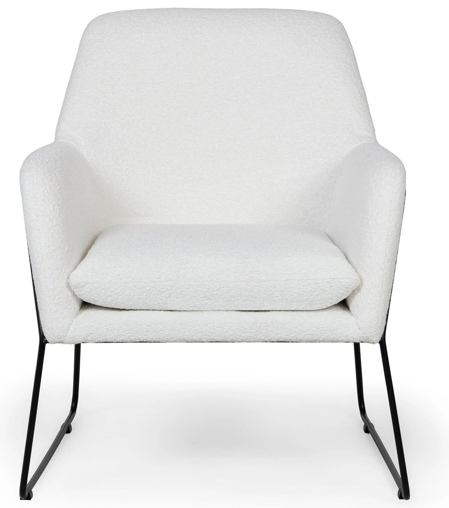 Biele designové kreslo MILAN
