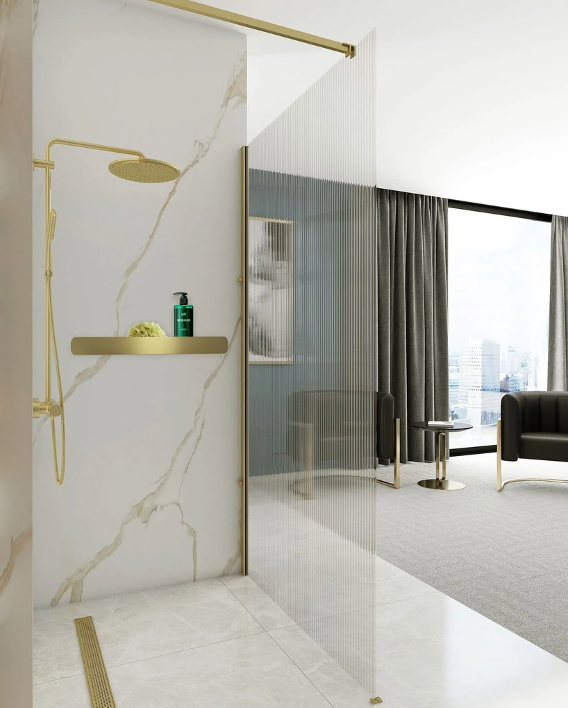 Rea Rea, Kúpeľňová polica SF03 60cm gold brush, REA-06009