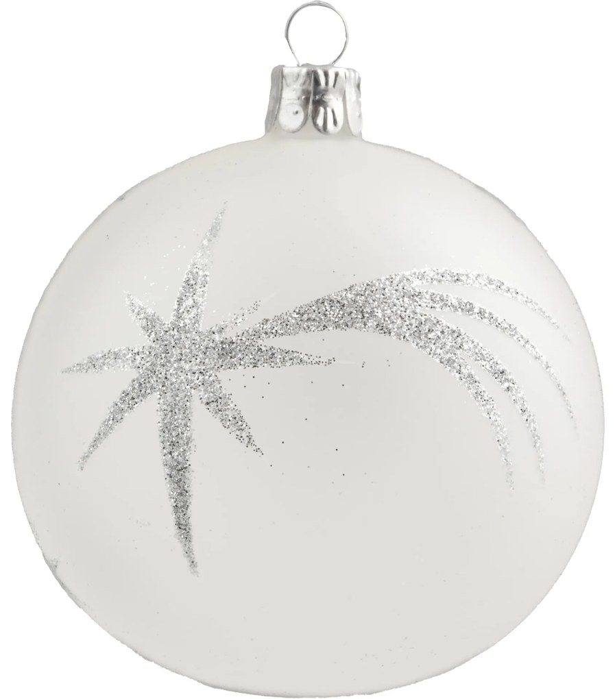 Bella Rose Sklenená vianočná ozdoba Baňka Mat Kometa