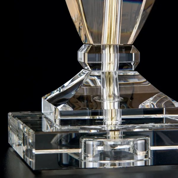 Orion LA 4-1207 - Krištáľová stolná lampa POKAL 1xE27/60W/230V krémová/číra