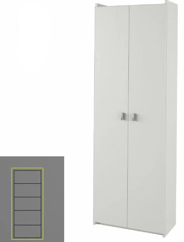 Kondela Policová skriňa, biela, NATALI TYP 2