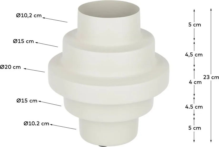 Béžová oceľová váza (výška 23 cm) Velia – Kave Home