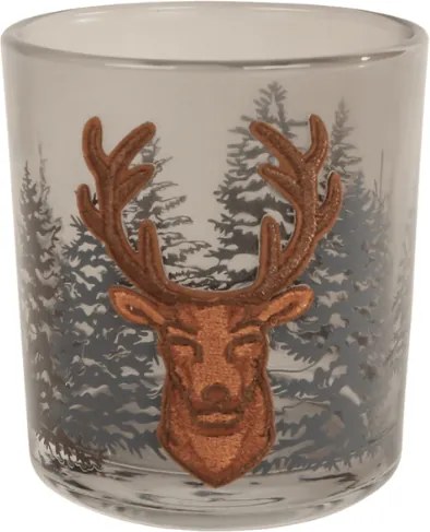 Svietnik na čajové sviečky FOREST DEER 8 cm