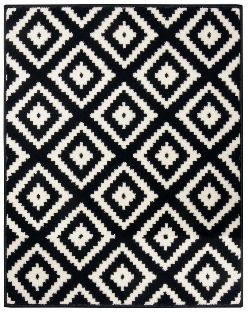 Kusový koberec Hamla 105477 Black Cream, 80x200, čiernobiela, chodba / predsieň, Hanse Home