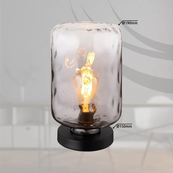 Globo 16046TS - Stolná lampa DARINA 1xE27/60W/230V šedá
