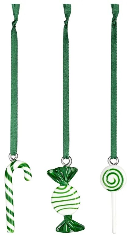 Vianočné ozdoby Sweets 3ks, zelené