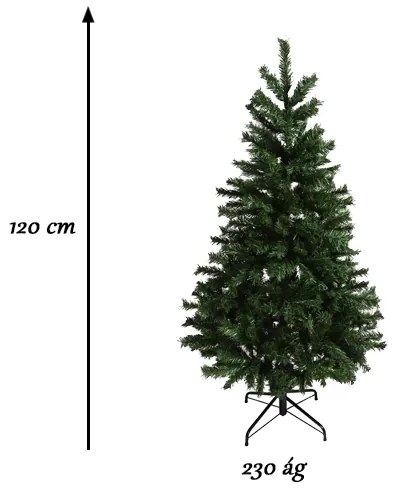 Umelý vianočný stromček nórsky, s kovovým stojanom, v 4 veľkostiach-120cm