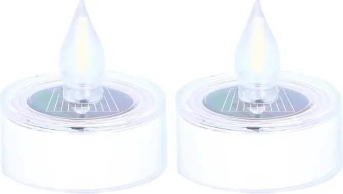 Solárne LED čajové sviečky FLARNIS, sada 2 ks