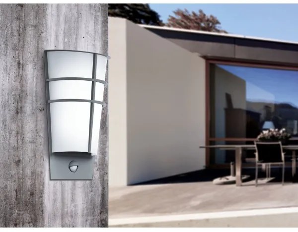 Eglo 96017-LED Vonkajšie nástenné svietidlo s pohybovým senzorom BREGANZO 1 2xLED/2,5W IP44