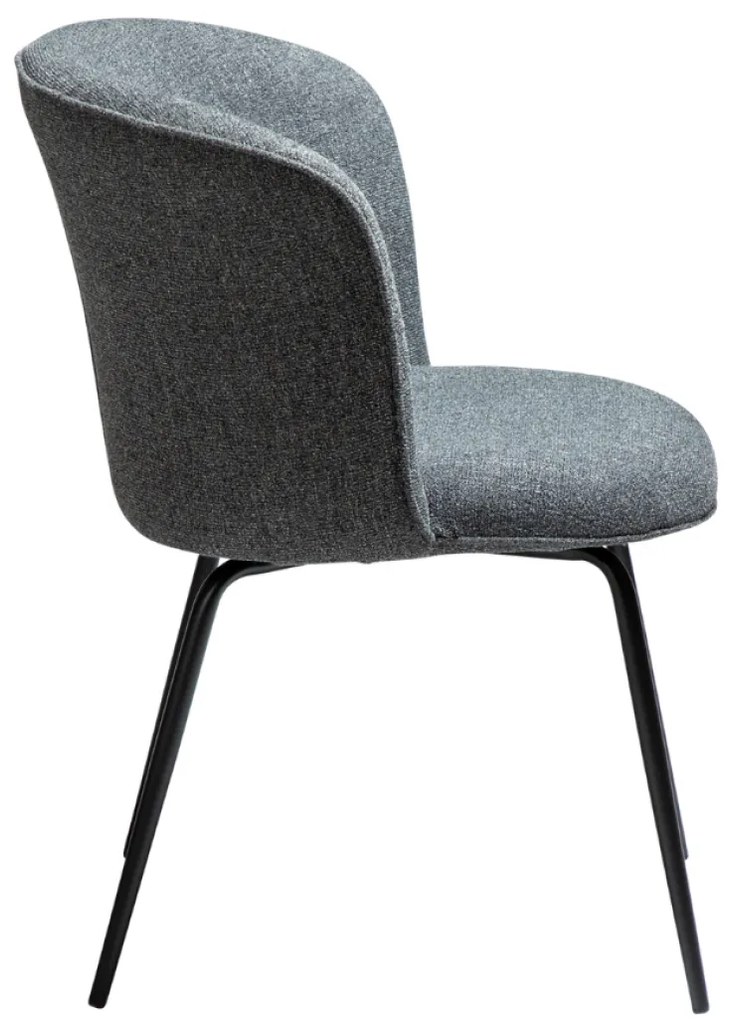 BLISS ČALÚNENÁ STOLIČKA pebble grey/black