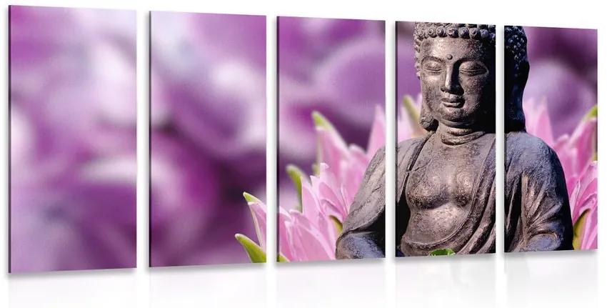 5-dielny obraz pokojný Budha Varianta: 100x50