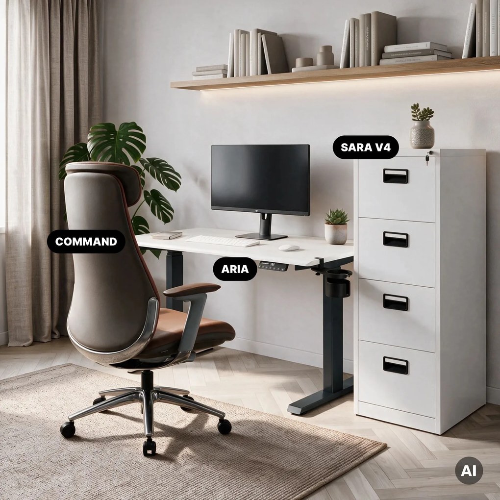 Elektrický stôl s nastavením výšky ergonomický antracitovo-bieli, 1200x600 mm: ARIA