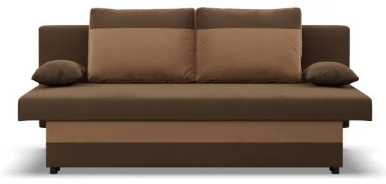 Pohovka NOLA rozkladacia, hnedá / cappuccino