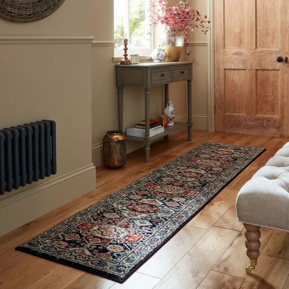 Tmavomodrý behúň 66x300 cm Gillingham – Flair Rugs