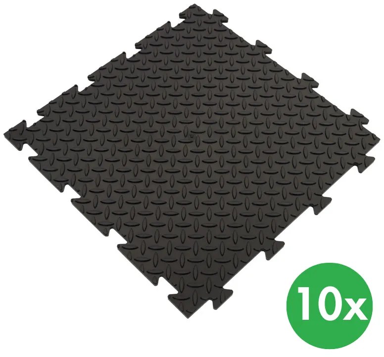 PVC puzzle podlahová dlaždica - textúrovaný povrch, 510 x 510 mm, 10 ks