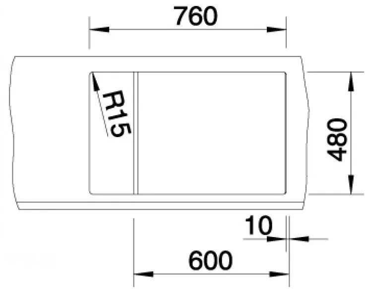 Granitový drez Blanco METRA 6 S Compact antracit s excentrom