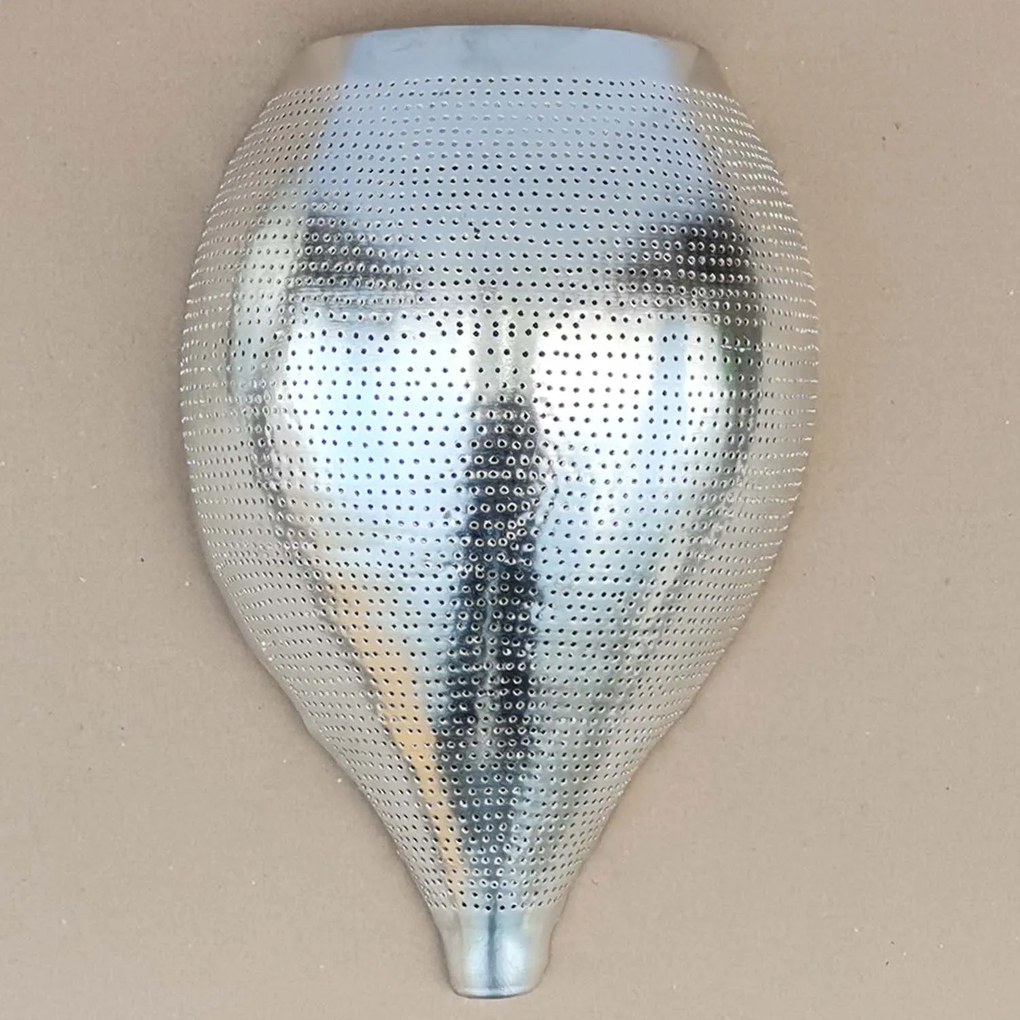 Orientálna strieborná nástenná lampa Kassim