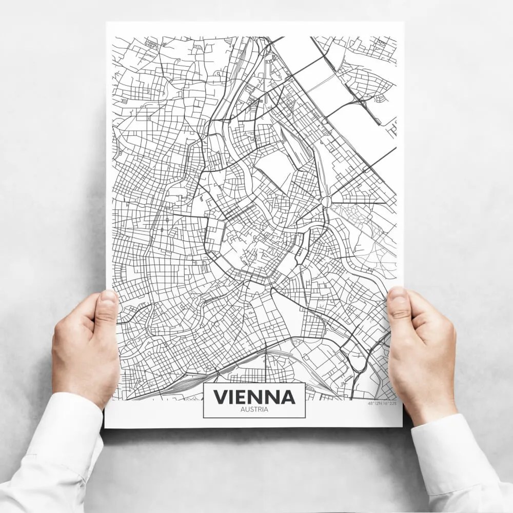 Obrazy na stenu - Map of Vienna II