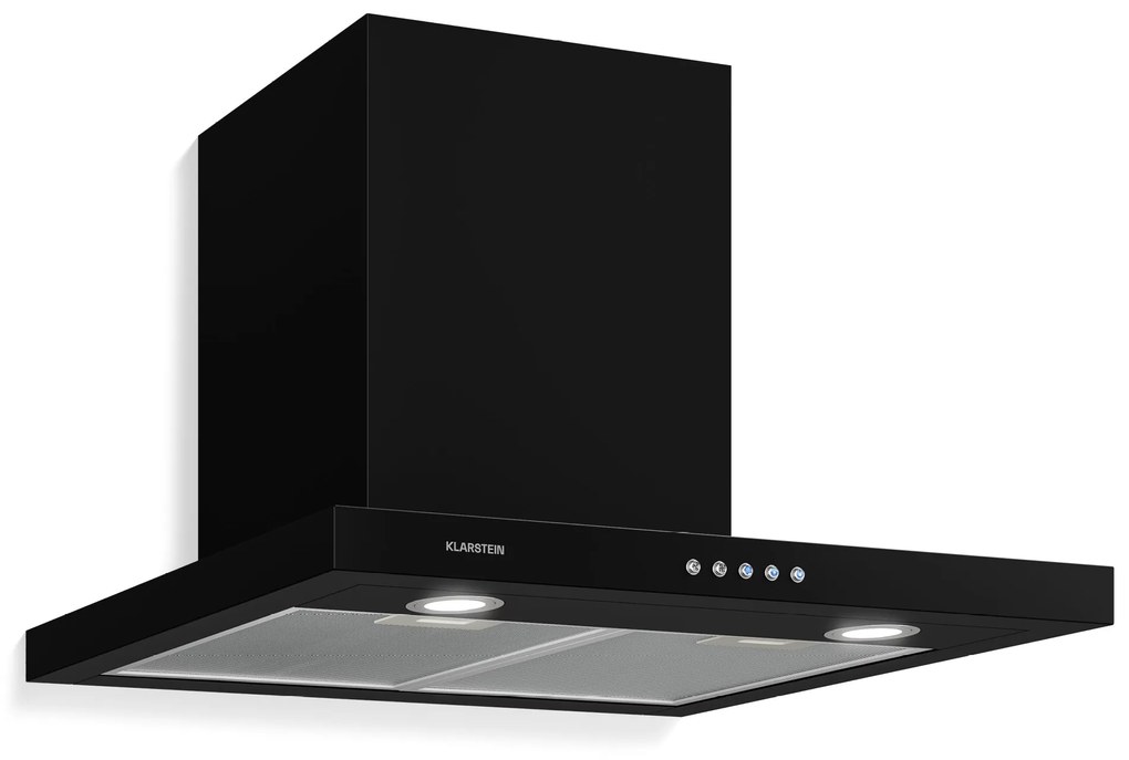 Klarstein Limelight, digestor, 60 cm, nástenný, 600 m³/h, čierny