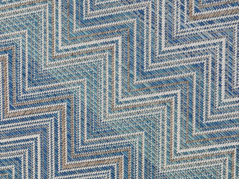 Zigzag outdoorový koberec 230x330 cm modrý