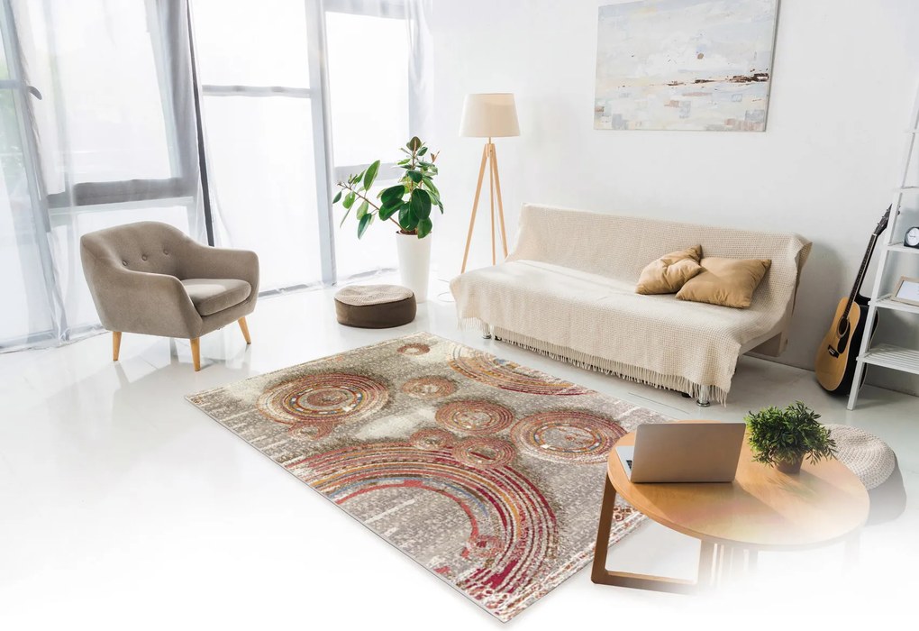 Oriental Weavers, AKCIA: 80x165 cm Kusový koberec Zoya 154 X – na von aj na doma, viacfarebná, chodba / predsieň