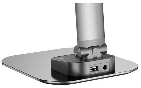 LED Stmievateľná stolná lampa s USB LED/7,5W/230V 3000K/4000K/5500K antracit