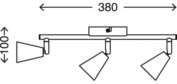 Briloner 2849-037 - LED Bodové svietidlo GOLD BASIC 3xGU10/5W/230V