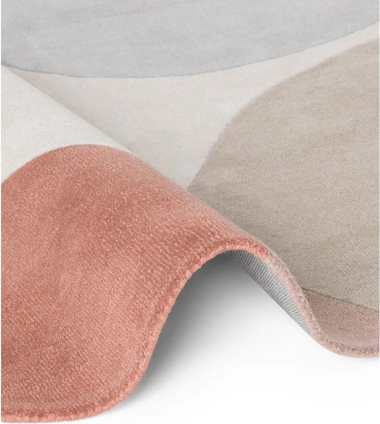 Béžový ručne tkaný vlnený okrúhly koberec ø 200 cm Hackney Clarissa – Ted Baker