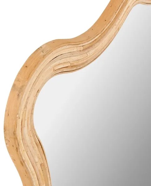 Atmosphera - Nástenné zrkadlo MAGGIE 100x70 cm s ratanovým rámom