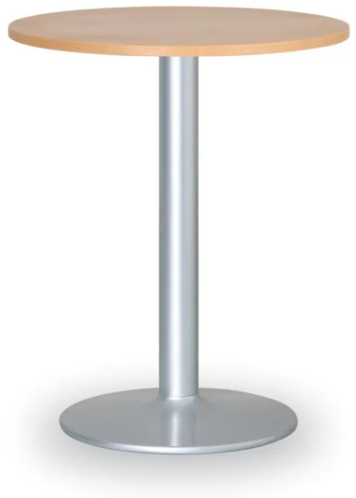 Konferenčný stolík FILIP II, priemer 80 cm, sivá podnož, buk