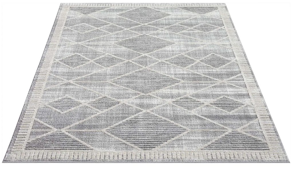 Dekorstudio Moderný koberec do obývačky FLAIR 178 - sivý Rozmer koberca: 200x290cm