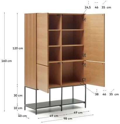 VEDRANA OAK vysoká komoda