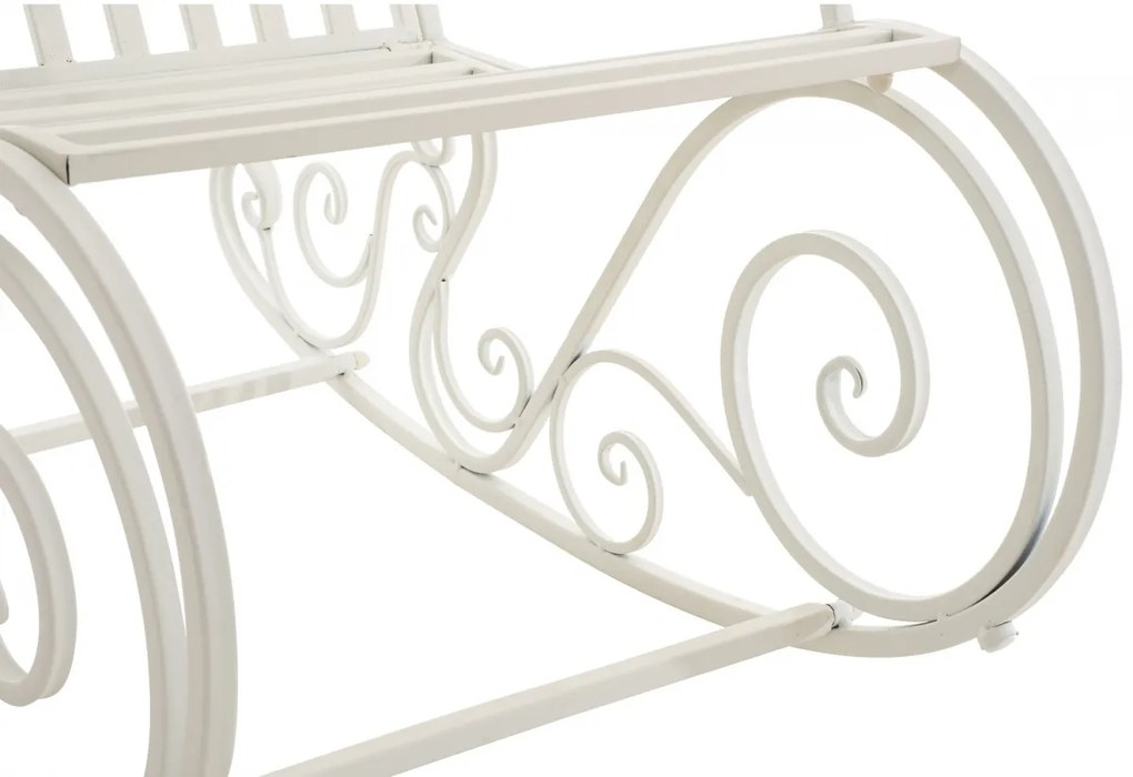 Kovové hojdacie kreslo Smile - Biela